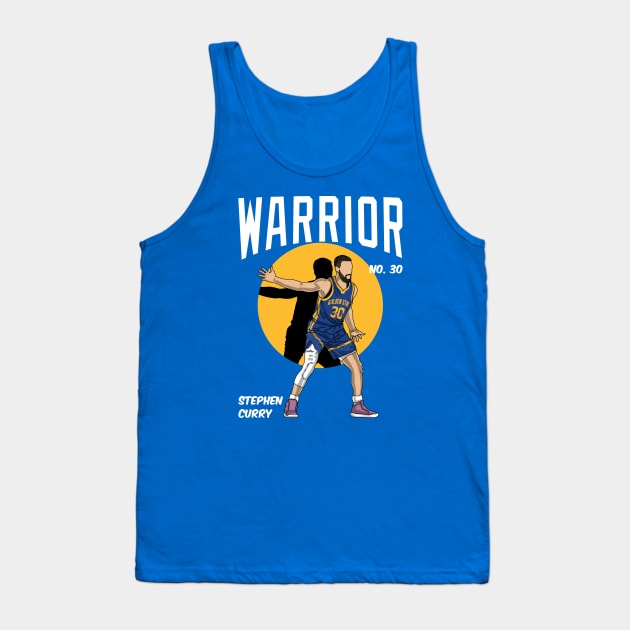 Steph Curry Warrior Tank Top by Luna Illustration